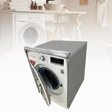 Imagem de Capa para lava e seca panasonic 12kg transparente - Clean Capas, CINZA