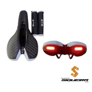 Imagem de Selim mtb c/vista e manopla-gts branco