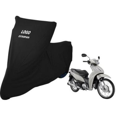 Imagem de Capa De Tecido Helanca Lycra Honda Biz 125 Com Logo - Mz, Preta