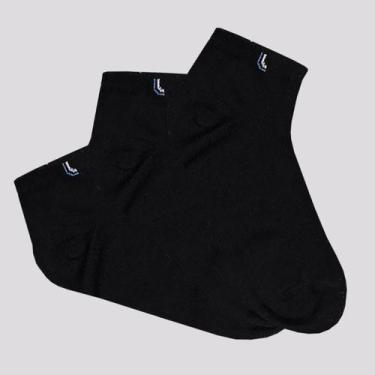 Imagem de Kit Meia Lupo Cano Curto 9 Pares Preta, 33-36