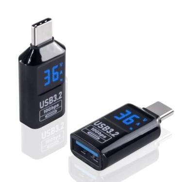 Imagem de Poyiccot Adaptador USB C macho para USB A fêmea, conector tipo C de 10 Gbps para tipo A com dispalia digital, conector USB 3.2 OTG Thunderbolt 3 unidirecional para Galaxy S25 S24, MacBook, pacote com