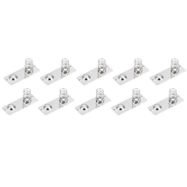 Imagem de DMiotech Pacote com 20 molas de bateria de 21 mm x 9 mm x 0,3 mm AAA placa de contato de substituição positiva a negativa niquelada para controle remoto