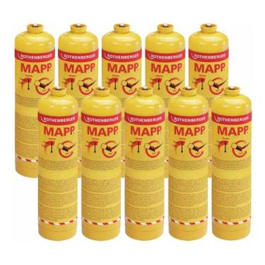 Imagem de Kit 10 Gás Mapp Pro R35539 Rothenberger Para Maçarico 400g