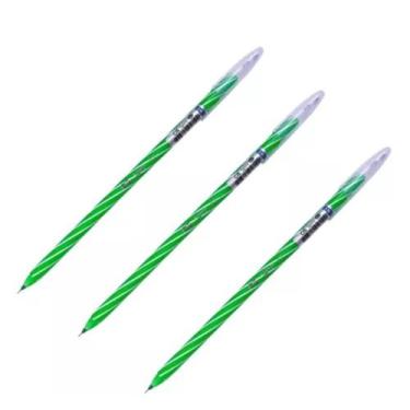 Imagem de Caneta Cis Spiro 0.7mm  Kit 3 Unidades Cores Diversas, Verde