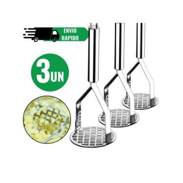 Imagem de Kit Amassador de Batata Alimentos Utensílio de cozinha Aço inoxidável 