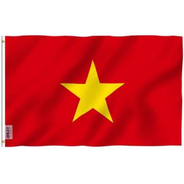Imagem de Bandeira do Vietnã do Norte Anley Fly Breeze - 90x150cm - Poliéster
