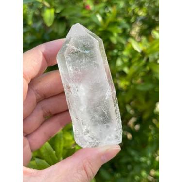 Imagem de GAF TREASURES Ponto de quartzo transparente bruto grande, ponta de quartzo transparente natural, ponto de quartzo transparente áspero, ponta de quartzo transparente, rocha de quartzo transparente