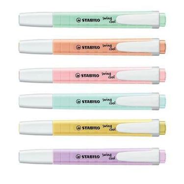 Imagem de Kit 06 Marca Texto Swing Cool Cores Pastel - Stabilo