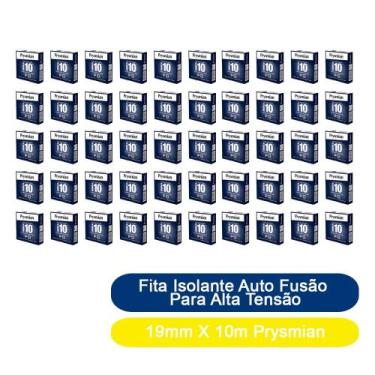 Imagem de Kit 50 Fita Isolante Auto Fusão Para Alta Tensão 19mm X 10m Prysmian