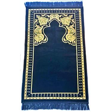 Imagem de Tapete de oração muçulmano turco/tapete/tapete - Janamaz Sajda, Light Blue, 1