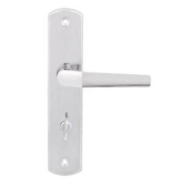 Imagem de Fechadura para Porta de Banheiro Cromado 40mm Comum com Espelho Poplin