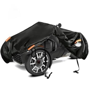 Imagem de Capa Can Am Ryker, capa para bicicleta Ryker 600D resistente para todos os climas, universal à prova d'água, compatível com Can-Am Ryker 600/900/Sport/Rally CanAm-Ryker acessórios - preta