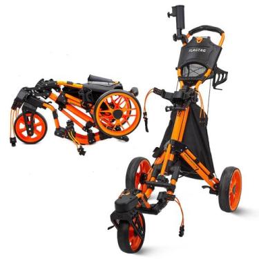 Imagem de Carrinho de golfe FLAGTAG FG05, giratório de 3 rodas, leve, dobrável