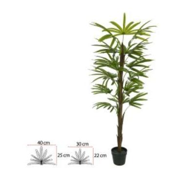 Imagem de Árvore Artificial Palmeira Raphis Real Toque X18 Verde 1,50cm - FLORES