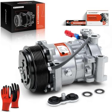 Imagem de A-Premium Compressor de ar condicionado AC com embreagem compatível com Chevrolet C6500 Kodiak/C8500 2003-2009 e GMC C6500/C7500 Topkick 2003-2009 e Isuzu HTR/HVR 2005-2008, HXR 2006-2000 6, 20/19 L