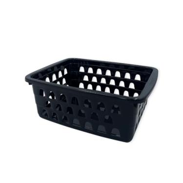 Imagem de Cesta Organizadora Pequena para Armários e Gavetas, Plástico, Preta, WD