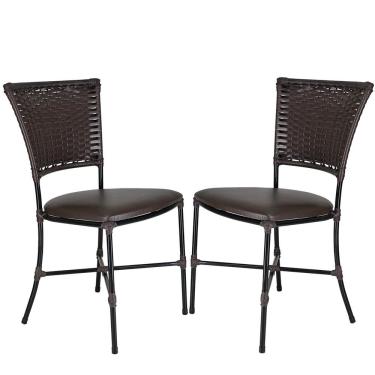 Imagem de Jogo De Cozinha Cadeiras Gramado Tabaco Ratan