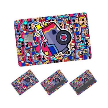 Imagem de Novos Adesivos De Cartão De Crédito Brawl Stars De Desenho Animado 4pc