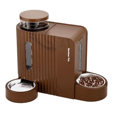 Imagem de Gardner Pet Alimentador automático Gravity 2 em 1 para animais de estimação, 0,8 galões x 2 conjunto de comedouro para gatos e dispensador de água, 100% livre de BPA e tigela de água de aço inoxidável