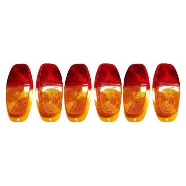Imagem de 6 Lente Lanterna Párachoque Canoinha Bicolor Gf0017bic