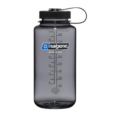 Imagem de Garrafa Nalgene Sustain Tritan, livre de BPA, boca larga, 946 ml, preto/cinza