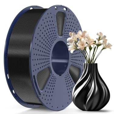 Imagem de SUNLU Filamento de impressora 3D TPU-seda, TPU 98A, 1,75 mm, superfície de seda brilhante, flexível, 1 kg, preto