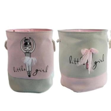 Imagem de Cesto Organizador Roupas Brinquedos infantil Bailarina - Decor Importa