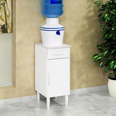Imagem de Balcão Pequeno Suporte Galão de Água Cozinha Branco