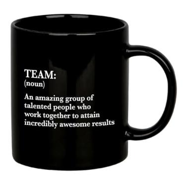 Imagem de Caneca de definição de substantivo da equipe, presentes de colega de trabalho para membros da equipe, funcionários do chefe do gerente do empregador, presentes motivacionais inspiradores, novidade