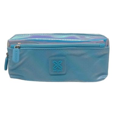 Imagem de Estojo Duplo Azul Modelo 8 Juvenil Escolar Feminino Xeryus