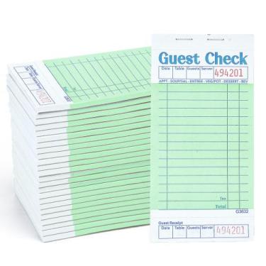 Imagem de Guest Check Pads Officeva, pacote de 48, 2400 pedidos de 6,7 x 3,5 pol