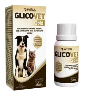Imagem de Suplemento Vitaminico Cães-Gatos Glicovet Gold 30ml Vetbras