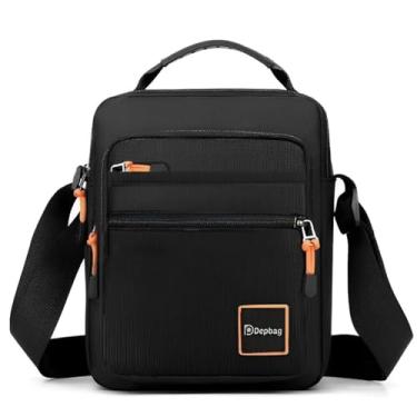 Imagem de Shoulderbag Impermeável Alça Lateral Reforçada de Mão Espaçosa Estilosa Moderna Grande Bolsa Casual (Preto)