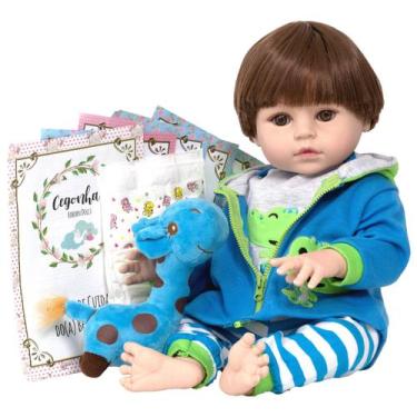 Imagem de Boneca Reborn Bebê Realista Corpo 100% Silicone Menina - Cegonha Rebor