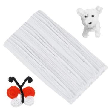 Imagem de Limpadores de cachimbo Cuttte Craft Supplies 100 unidades brancas 6 mm