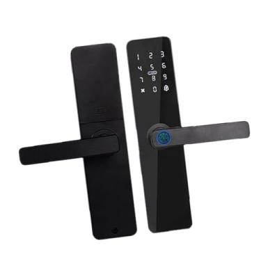 Imagem de Generic Fechadura de porta digital com tela sensível ao toque, cartão IC/senha/chave/teclado com tela sensível ao toque, fechadura eletrônica moderna para