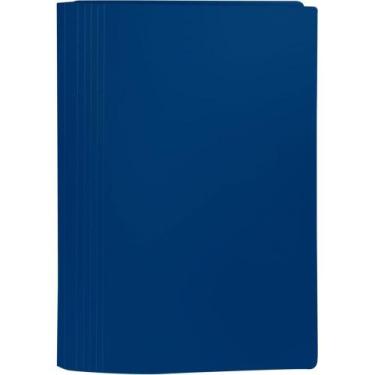Imagem de Pasta Classificador Rápido Plástica com Grampo Azul Pacote com 10 - De