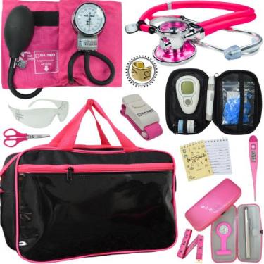 Imagem de Kit Enfermagem Cores Bolsa Top Premium + Medidor Glicose - Love Saude,