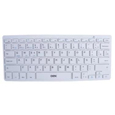 Imagem de Teclado Sem Fio Oex Elite Duo Tc508, Wireless, Abnt2, Design Slim, Receptor USB, Branco