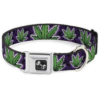 Imagem de Buckle-Down Coleira para cães com fivela de cinto de segurança – roxo névoa de maconha – 2,54 cm de largura – serve para pescoço de 22,86 cm – pequena