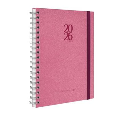Imagem de Agenda Planner Semanal Plus 2026 Personalizada Solid Glitter Cores Mauve