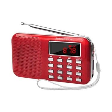 Imagem de Rádio Digital Mini Portátil FM AM De 2 Bandas Com Reprodutor De MP3 US