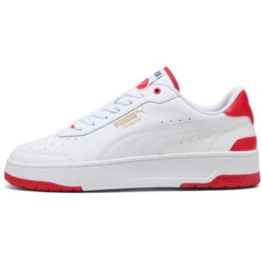 Imagem de PUMA Tênis masculino Ca Match, Branco/vermelho para todos os tempos, 43