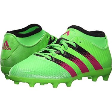 Imagem de Chuteira de futebol Adidas Performance Ace 16.3 Primemesh FG/AG J (crian a pequena/crian a grande), Green/Shock Pink/Black, 5 Big Kid