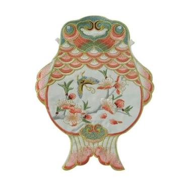 Imagem de Bolsa feminina estilo chinês bordado dupla face bolsa étnica Hanfu acessórios transportando pequena bolsa transversal, conforme mostrado