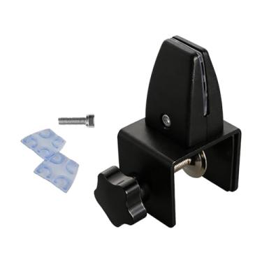 Imagem de Xgdsnly Grampo de divisória de mesa, grampo de placa de divisória, suporte de montagem de fácil instalação, de proteção de mesa, Preto