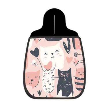Imagem de Lixeira De Carro Organizador Lixinhocar Gatos Corações Rosa Bebê