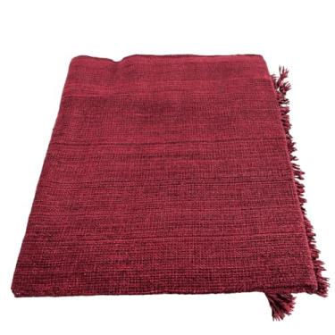 Imagem de Capa de sofá extra grande 100% algodão king size - Capa de sofá grande, macia e decorativa para conforto, estilo e qualidade (Vermelho mesclado)