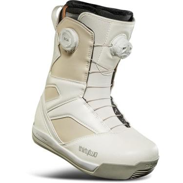 Imagem de ThirtyTwo STW Botas de Snowboard Dupla Boa - Botas de Snowboard com Laço de Zona Dupla e Sola Aderente - Mulheres - Creme - Tamanho 35