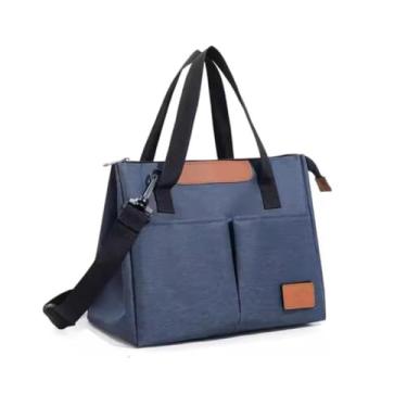 Imagem de Bolsa Térmica Lancheira Para Marmita Trabalho Academia Escola e Passeios Lancheira Escolar Com Alça De Ombro (Azul)